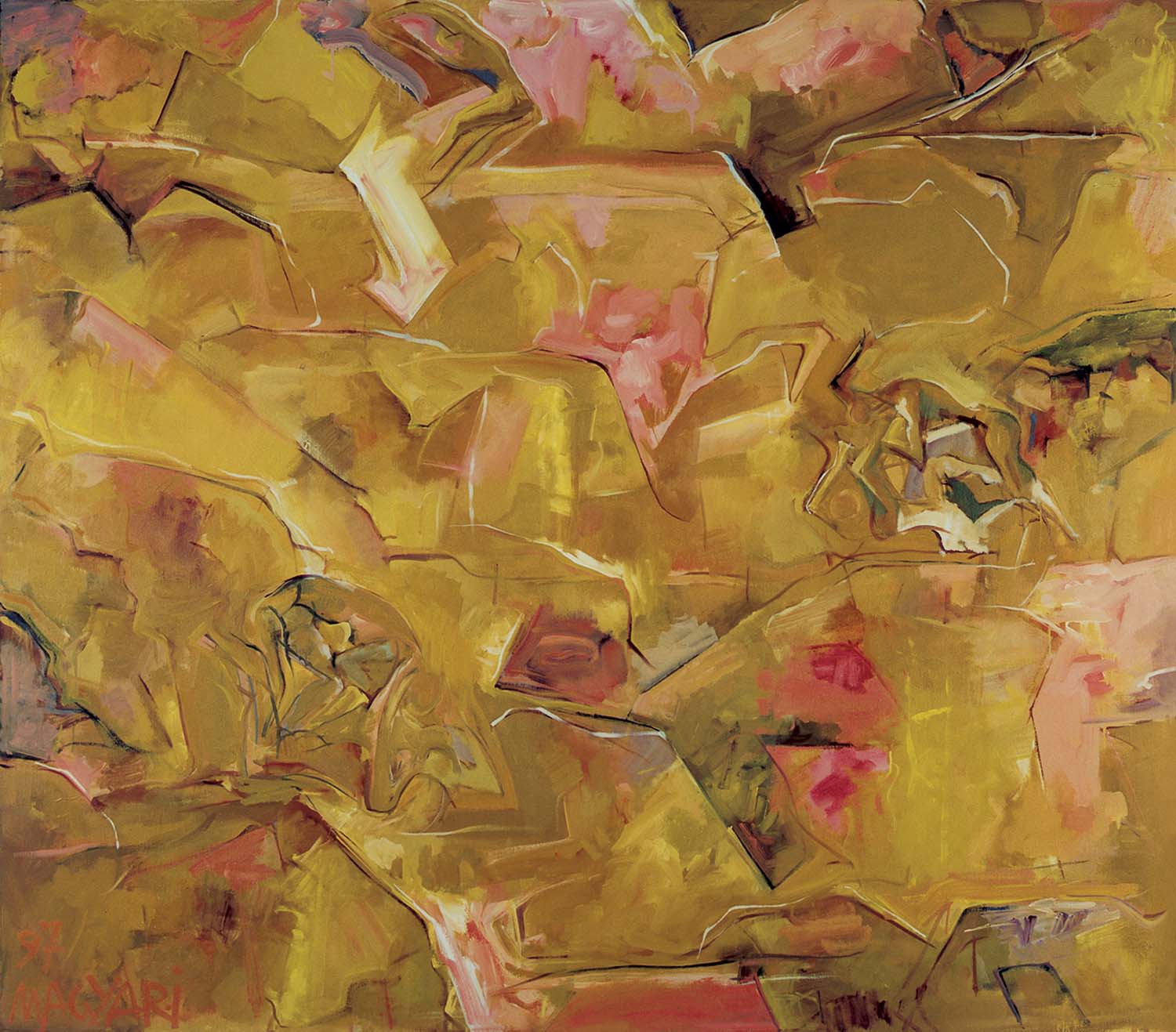 1997 Terep szereplőkkel 137 x 155 olaj vászon