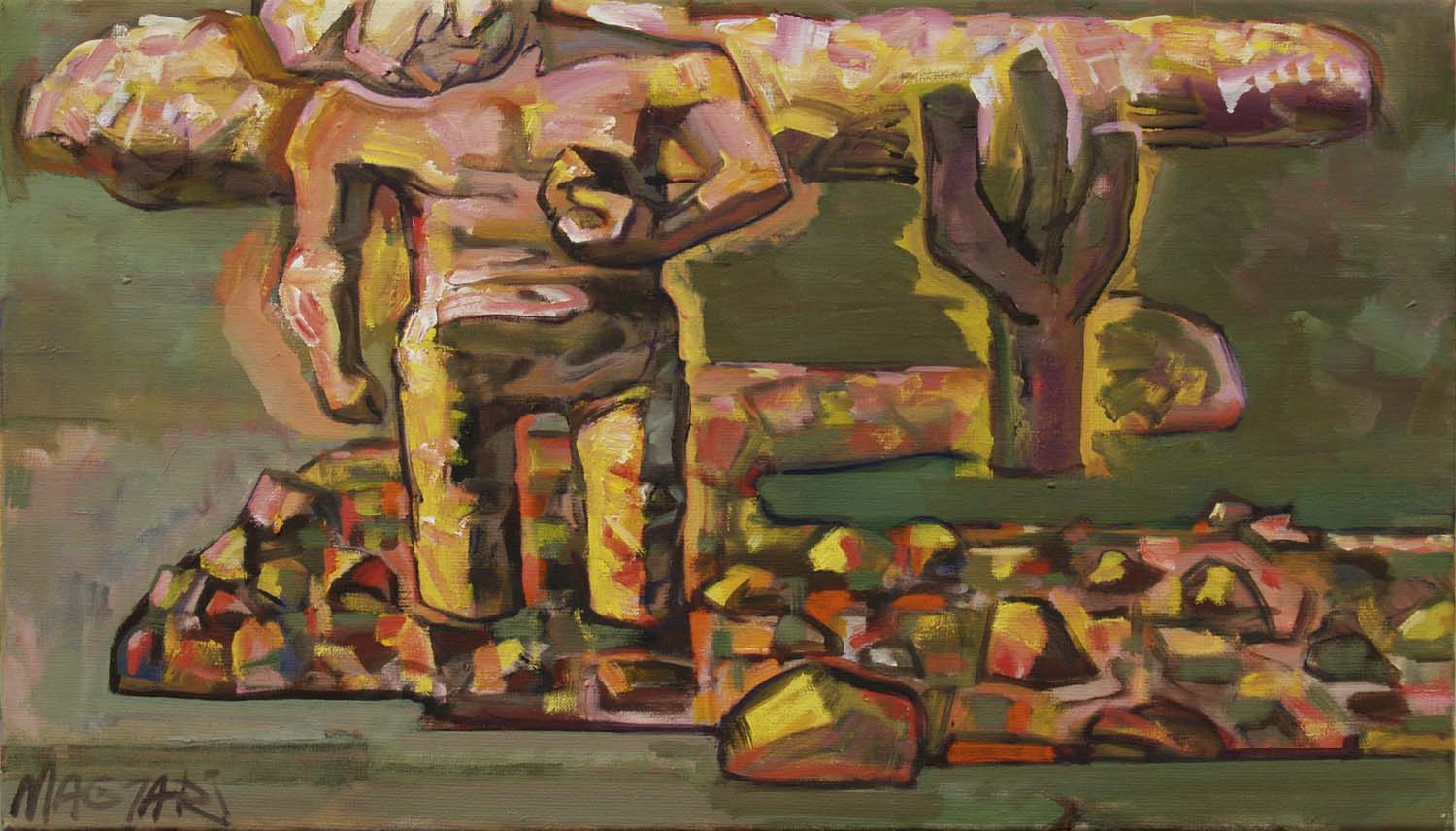 2012 Kő a patakból -10 40 X70 olaj vászon