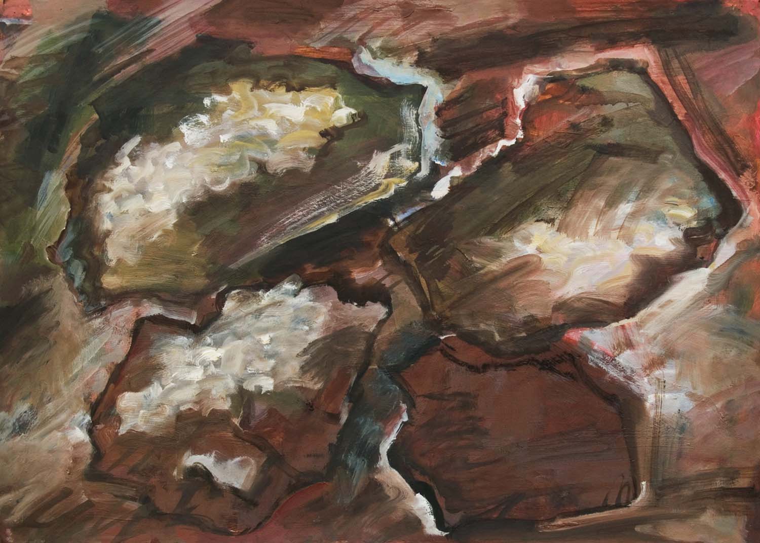 2012 Felhők (Négy forma) 43 X61.5 olaj papír